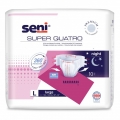 Pieluchomajtki Seni Super Quatro - ROZMIAR L – 10 sztuk Pieluchomajtki Seni Super Quatro - ROZMIAR L – 10 sztuk