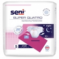 Pieluchomajtki Seni Super Quatro - ROZMIAR S – 10 sztuk Pieluchomajtki Seni Super Quatro - ROZMIAR S – 10 sztuk